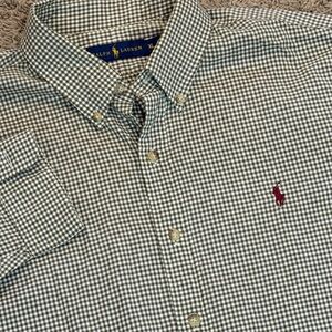 Polo  Ralph Lauren Oxford Brown White Plaid Men’s XL Maroon Pony